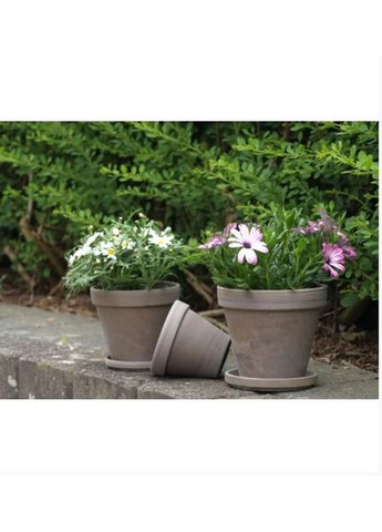 Горщик гладкий CR 18*16*2,0 базальтовий + піддон, кераміка SHYNKAR (356005786)