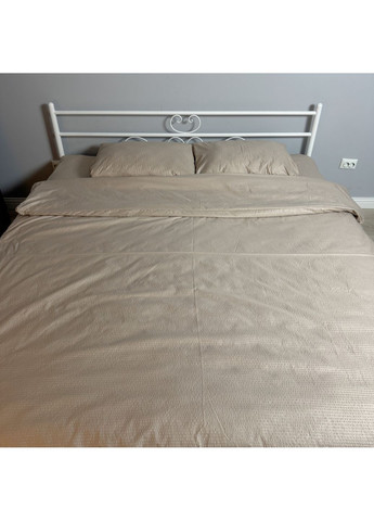 Комплект постельного белья двухспальный евро светло-коричневый Жатка 671309 Ananasko (372019830)