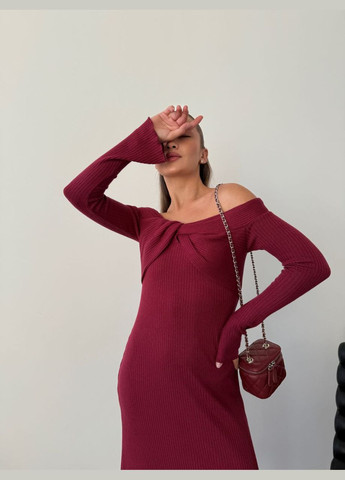 Бордова святковий, коктейльна, ділова, карнавальний, відвертий, повсякденний, кежуал, вечірня жіноча сукня силуетна No Brand