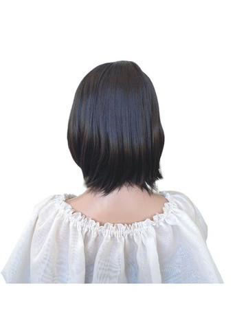 Перука жіноча каре темно-коричнева з проділом і чубчиком термостійка No Brand 7541 (298935720)