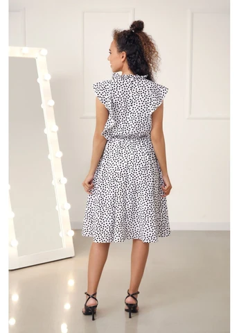 Белое кэжуал платье Fashion Girl