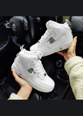 Белые зимние кроссовки air force 1 winter white высокие Nike Air Jordan 1 High