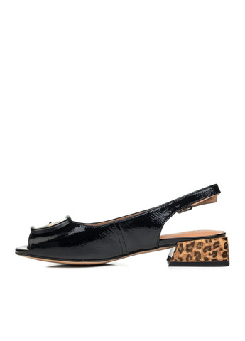 Черные босоножки (1555л) Dalhk