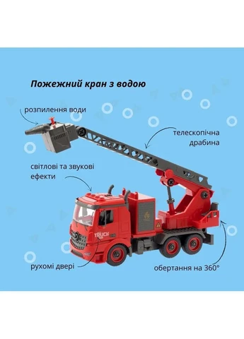 Машинка-конструктор АВТОКОНСТРУКТОР Пожарный кран с водой OTAMANKO (394075566)