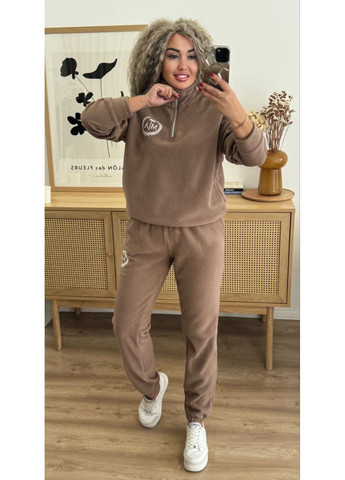 Костюм 181 Полар Фліс теплий,штани та кофта з логотипом Україна (369573660)