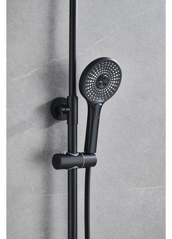 Черная душевая система с термостатом наружного монтажа для душа Nett SSB-24 (352261568)