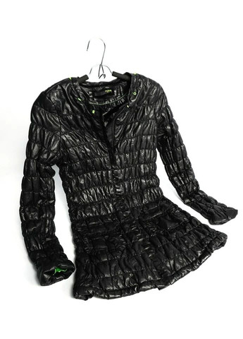 Черная куртка женская длинная fv-111467 черный Forza Viva