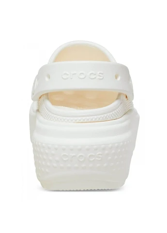 Белые сабо stomp clog 36 р 22.5-23 см белые 209347-m4/w6 white Crocs на платформе с логотипом