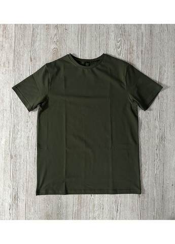 Хакі (оливкова) чоловіча футболка базова однотонна хакі No Brand