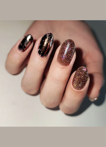 База для ногтей Base Light Potal 02 светоотражающая поталь коричневая 12 мл Magic Girl (303635528)