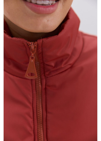 Темно-красная женская демисезонная куртка oversize из плащевки темно-красная Arjen