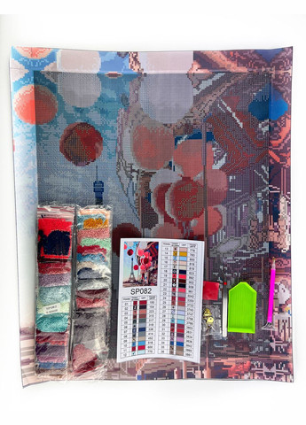 Набір алмазної мозаїки 40х50 Повітряні кульки і Париж SP082 ColorArt (299772359)