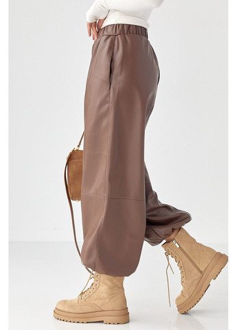 Брюки-джогеры из экокожи Lurex (368276480)