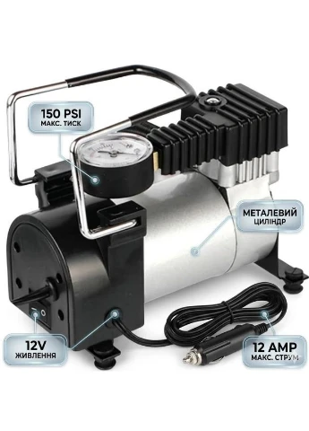 Компрессор для автомобиля Compressor DC-12V в прикуриватель 150 PSI 12Amp (2104619439) No Brand (388862384)