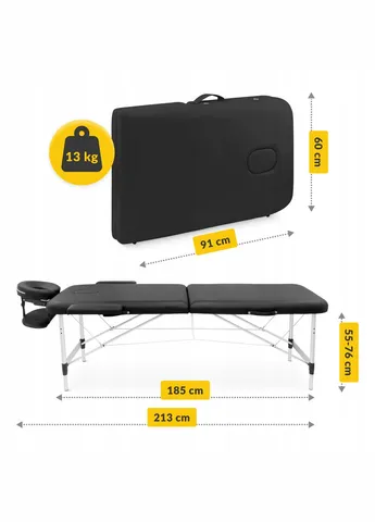 Масажний стіл складний Massage Table Alu W60 Black () 4FIZJO P-5907739318374 (362490322)