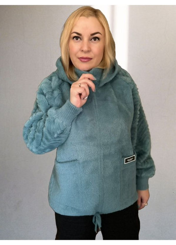 Бирюзовая женская куртка из шерсти "альпака" Value Plus