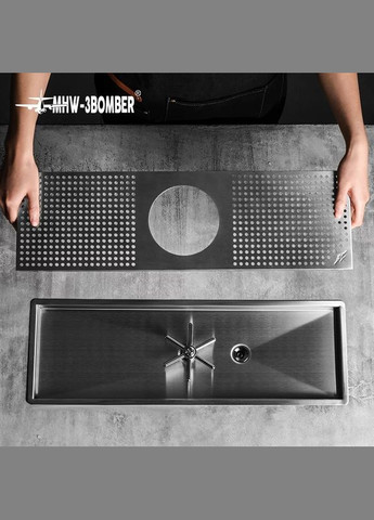 Ринзер барный MHW-3Bomber 19.5 на 59.5 см. Embedded Stainless Steel Cup Rinser врезной (R-CW5425-VS) No Brand (303975643)