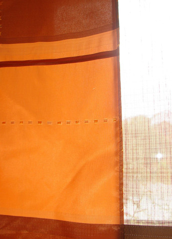 Комплект панельных занавесок 5шт карниз 160см оранжевый с терракотовым (13_1п) Firanka Line (328949040)