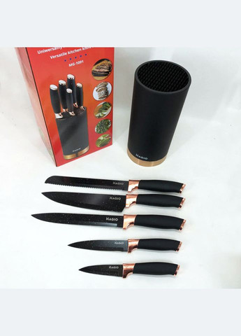 Набір ножів універсальний кухонний Magio MG-1091 чорний,