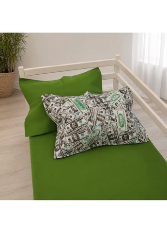 Комплект постільної білизни Бязь TEENAGER 17-0589 Dollars Полуторний Євро Mirson (399964845)