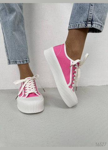 Розовые демисезонные стильные кроссовки No Brand