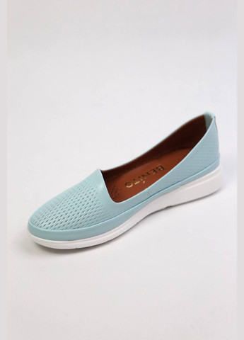 Женские балетки Benito | голубые однотонные натуральная кожа (316515307)