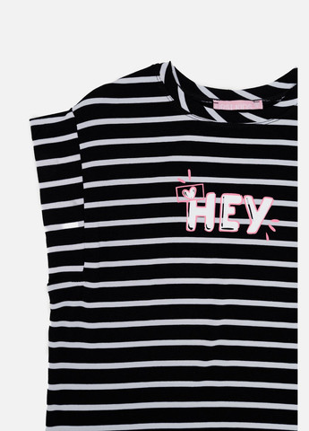 Черная летняя футболка с коротким рукавом для девочки цвет черный цб-00246524 First Kids