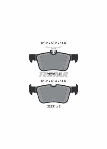 Комплект тормозных колодок 2253105 Textar (362007517)