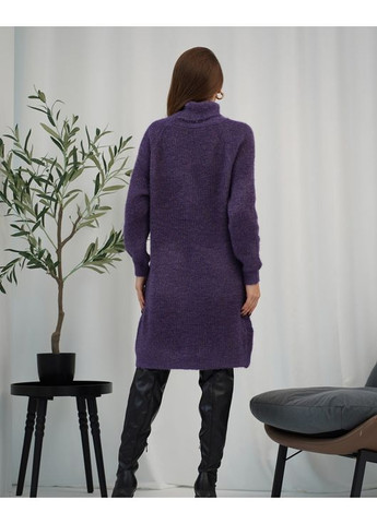Сиреневое повседневный, кэжуал платье-гольф из пряжи-травки платье-свитер Magnet однотонное