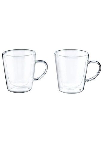 Термо стаканы с двойными стенками для чая 2шт 285 мл прозрачный Ernesto (304416449)