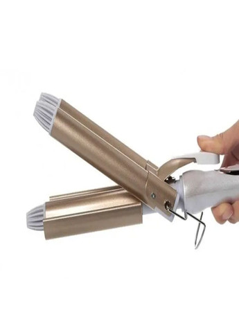 Тройная плойка для волос профессиональная керамическая gm-1988 волнистая хорошая плойка щипцы для кудрей Gemei (321989518)