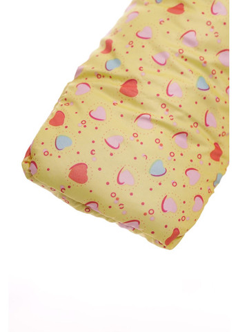 Чоловічок на хутрі для дівчинки з принтом Сердечок жовтий 74 см (50749) BABYKROHA (297197825)