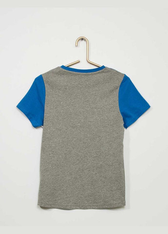 Комбинированная футболка,серый-синий-белый, Kiabi