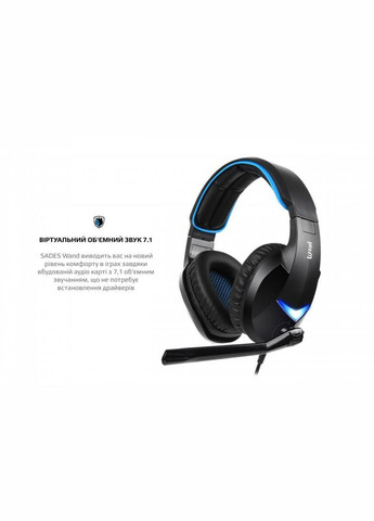Гарнитура SA-914 Wand Black/Blue LED (sa914bku) Sades (368576890)
