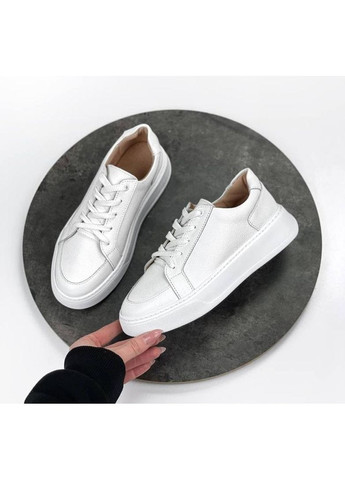 Кроссовки кеды женские кожаные белые размер 39 Mermaid белые демисезоны (315723941)