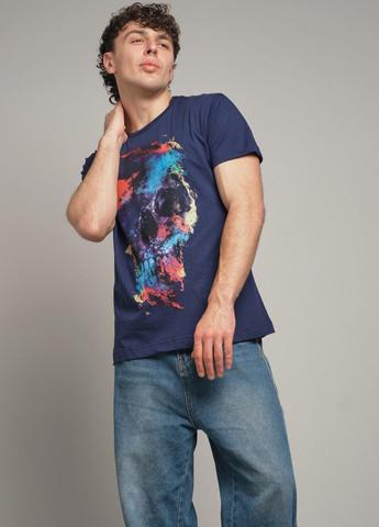 Синя чоловіча футболка з принтом 103313 Power