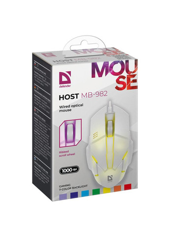 Мышка (m138579) Defender Host MB-982 USB White (369036323)