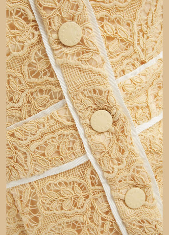 Світло-жовтий святковий, коктейльна, ділова, домашній, карнавальний, відвертий, повсякденний, кежуал, вечірня стильна мережевна сукня жовта сукня-сорочка, сукня-жакет, силуетна Sandro