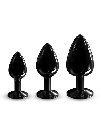 Металева анальна пробка з кристалом Diamond Plug Black M - CherryLove Dorcel (339868111)