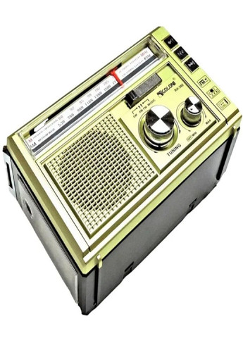 Радіоприймач портативний RX 381/382 радіо з ліхтарем на акумуляторі Золотистий Golon (319205364)