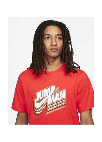 Червона футболка чоловіча m j jmpmn ss gfx crew Air Jordan
