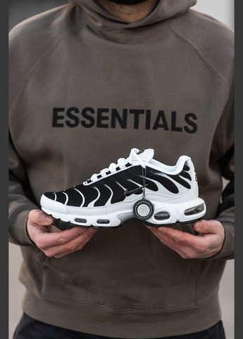 Чорно-білі Осінні кросівки чоловічі і жіночі nike air max tn plus black white | найк аір макс тн плюс чорно-білі No Brand