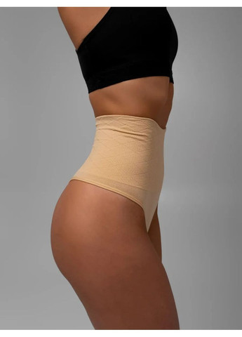 Трусики корректирующие Ромб с широким поясом с утяжкой талии No Brand Трусики корегуючі Ромб бежеві (350669269)