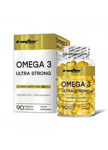 Жирные кислоты Omega 3 Ultra Strong, 90 капсул Ironflex (293338208)