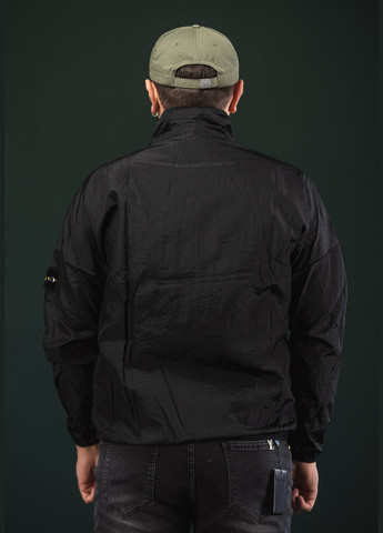 Чорна демісезонна вітровка Stone Island -win-4910