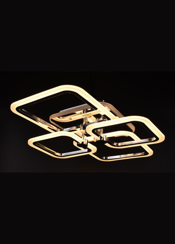 Люстра світлодіодна стельова LED світильник для квартири на стелю лед з пультом 26116 Хром 11х48х60 см. Sunnysky (364764340)