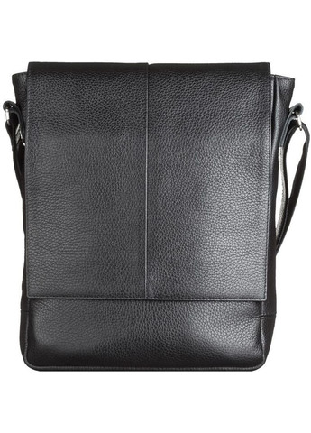 Шкіряна сумка крос боді чоловіча месенджер через плече чорна 00860 Shvigel (329196585)