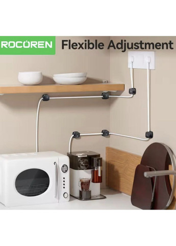 Органайзер кабеля фиксатор держатель стяжка зажим хомут для проводов 2 шт Черный Rocoren (362207105)