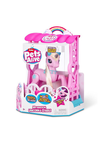 Інтерактивний ігровий набір Pets Alive — Чарівний єдиноріг у будиночку Pets & Robo Alive (342123207)