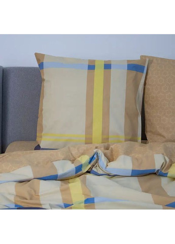 Евро комплект постельного белья Бязь с наволочками 70*70 см, 115 гр/м2 Scotland Бежевый (20000200215) ТЕП (365851948)